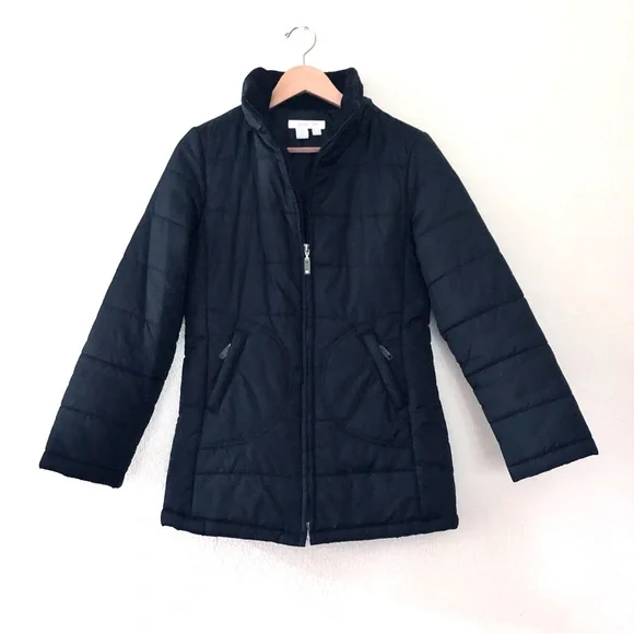 ZARA TRF Coat Size M Hooded Puffer Quilted Warm Outdoor Wind Rain - Picture 1 of 8